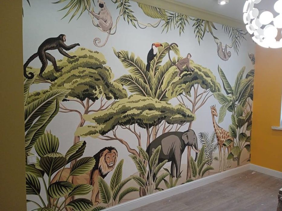 Поклейка обоев любой сожности