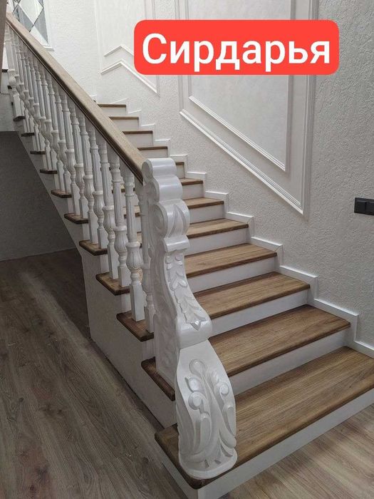 Yogʻoch zina ishlab chiqaramiz izgotovlenie derevyannix lestnits mdf