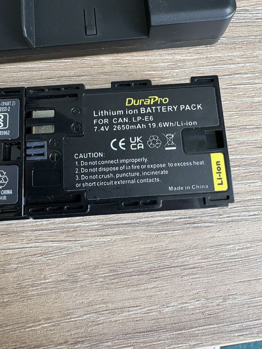 Батерии Canon LP-E6 със зарядно usb Durapro