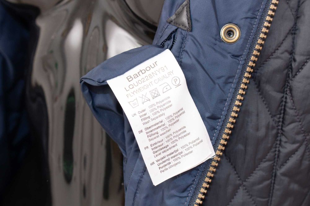 BARBOUR Flyweight Cavalry Quilt оригинално дамско яке синьо-сиво S