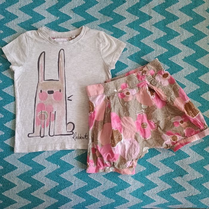 NEXT - Нов комплект със зайче за момиче 3-4 години 104 см Некст