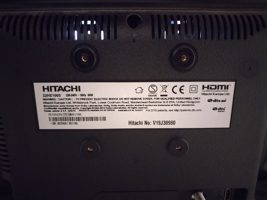 Televizor led Hitachi de 32inchi(81cm)diagonala