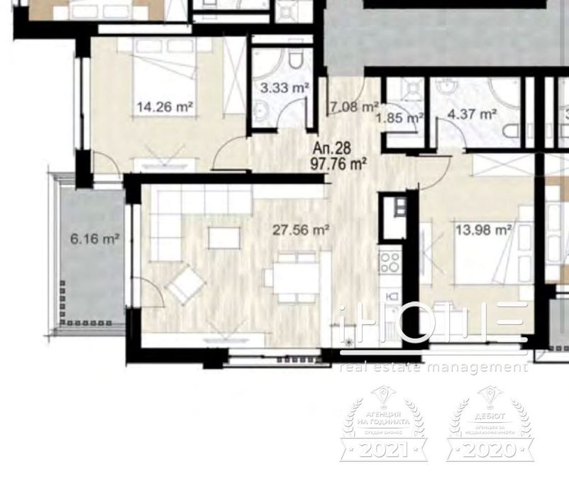 Продава се Тристаен апартамент в София, Зона Б-5 - 118 кв.м за 2542 €/кв.м - Снимка #4