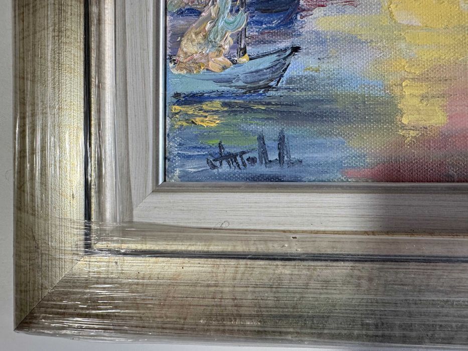 Маслена картина Слънчевият пристан, Анелия Тодорова