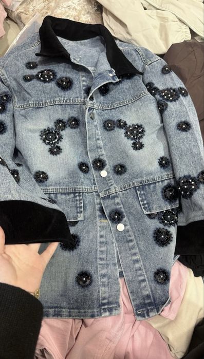Жакет джинсовый материал