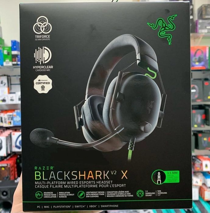 Оригинал! Razer Blackshark V2 X 7.1 Проводные Наушники/Гарнитура