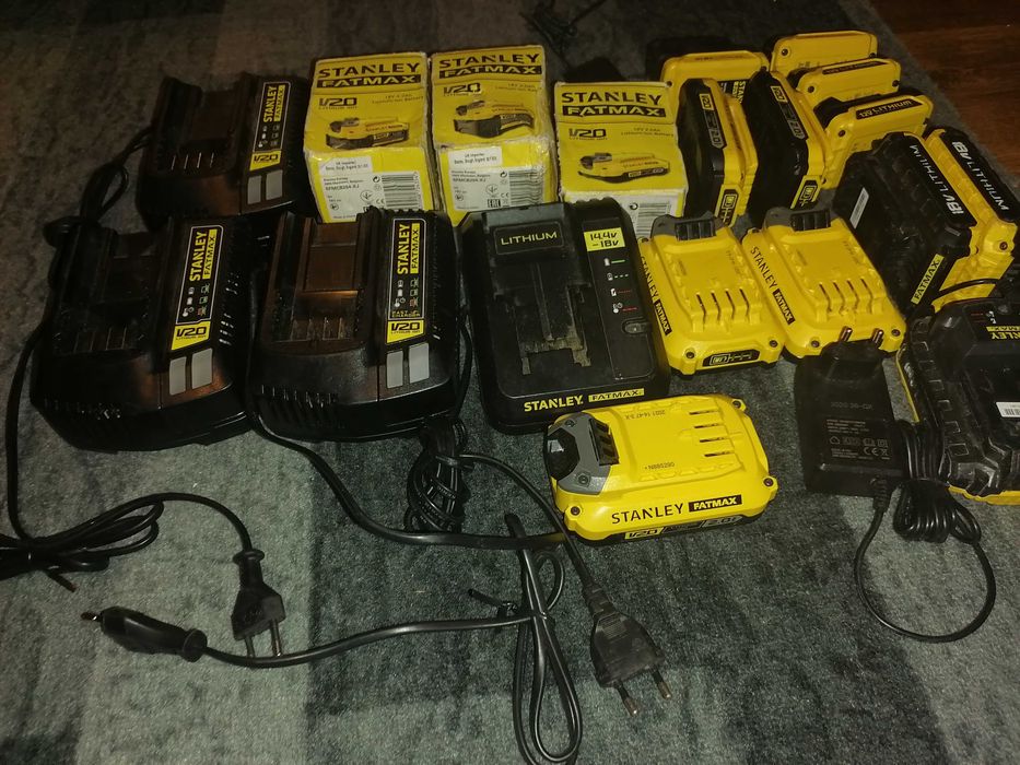 Filetante/baterii si incarcatoare noi Stalnley 10.8/18V si 20V