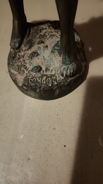 Statuetă bronz masiv Fonderia Fondart 54cm 7.2kg - Preț foarte bun