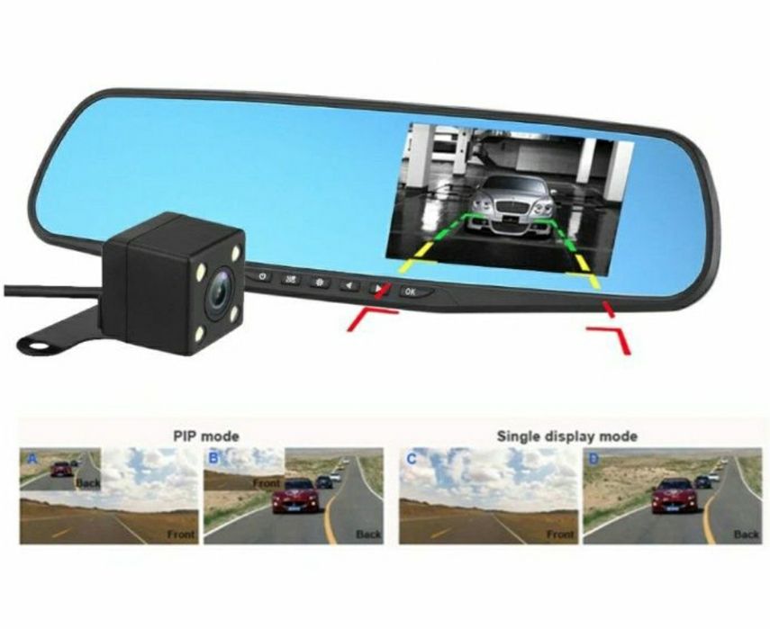 Oglinda auto camera dubla fata spate video full HD