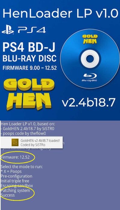 Blu-Ray Disc PS4, BD - Jailbreak (Lapse v1.2 AIO / HenLoader LP AIO)