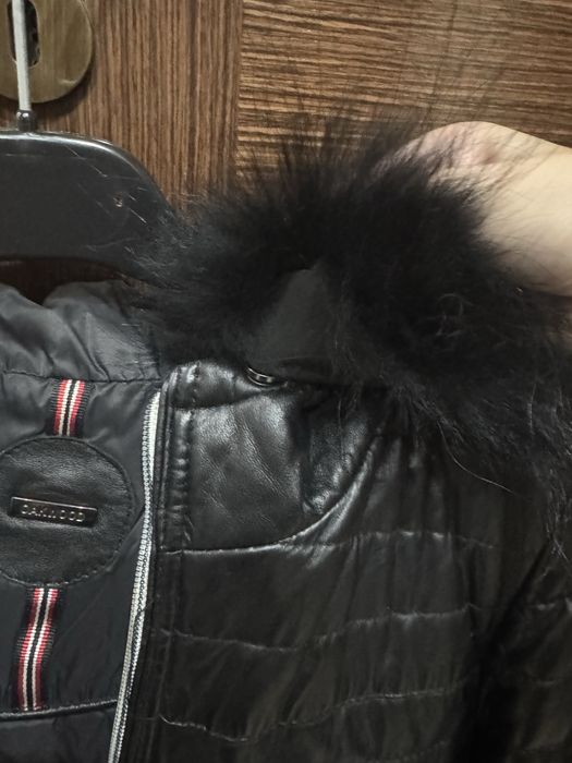 Дамско кожено яке Oakwood с естествен пух