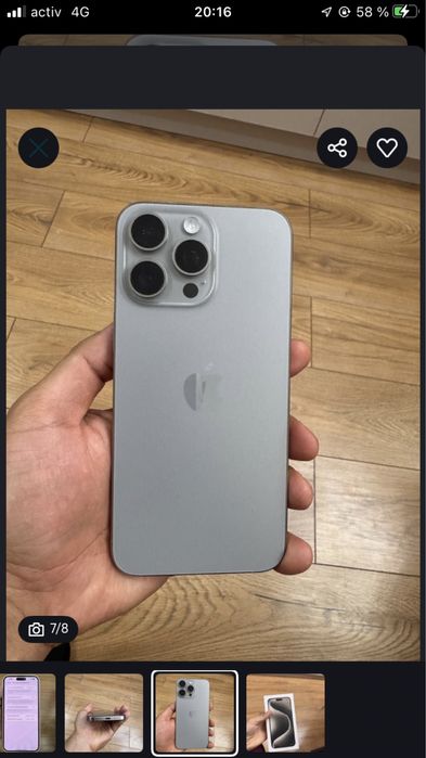 iphone 15 pro, емкость 100%.почти новый