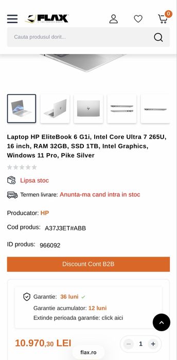 HP EliteBook G1i 16" Intel 7 265U, 32 GB, Factura + garantie 4 ani