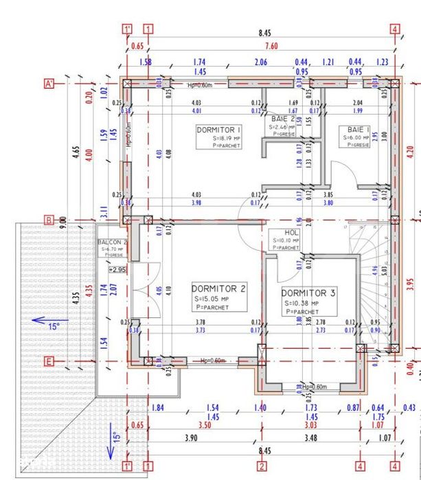 Casa individuala 110 mp utili, 400 mp teren, finisata modern, Luna de
