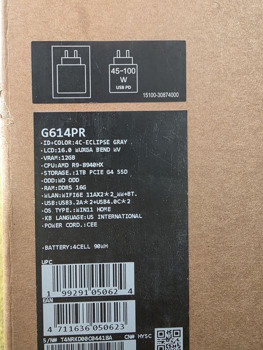 ASUS ROG Strix G16 (Ryzen 9 /  RTX5070TI / 16GB)