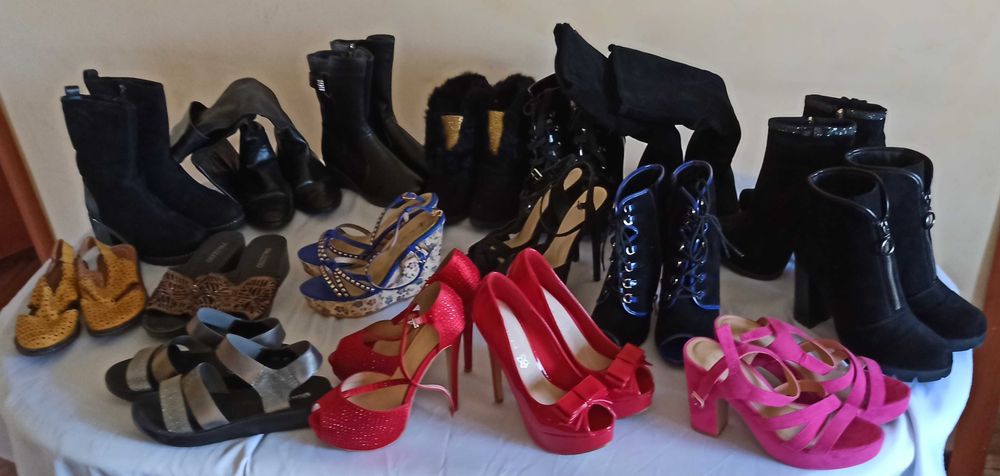 туфли, шпильки, ботильоны, сапожки, сапоги
