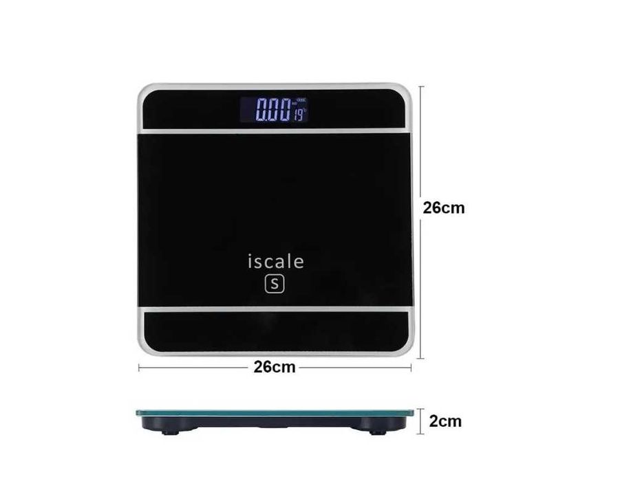 Cantar electronic, iScale, afisaj digital, sticla si plastic