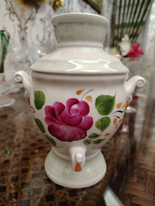 Фарфоровые самовары Гжель, СССР.