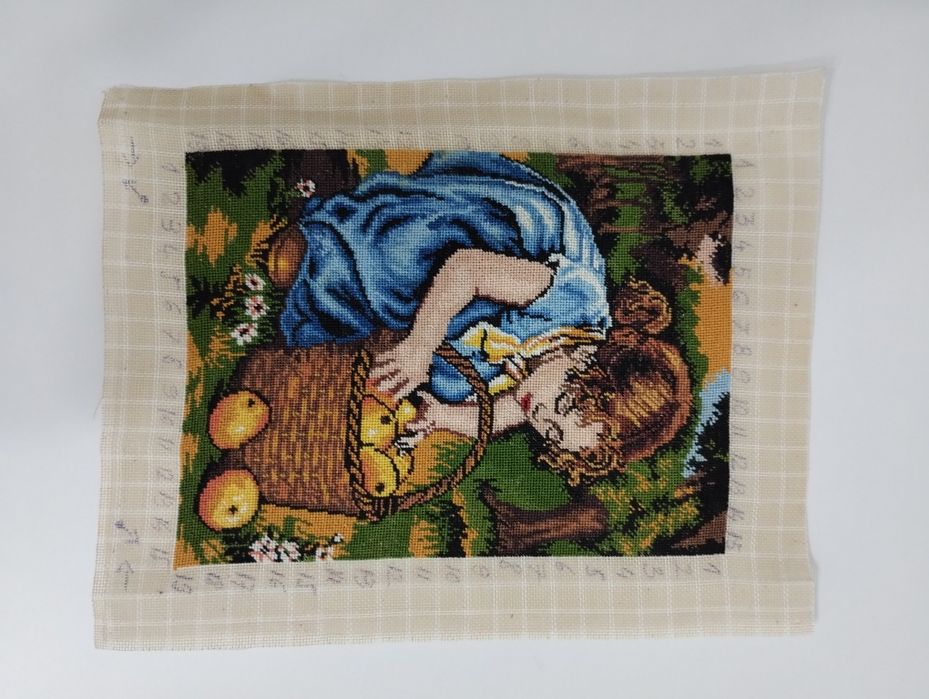 Vând goblene,fetița înger și fetița cu mere