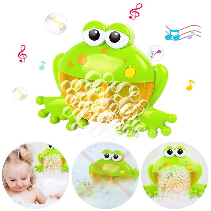 Музикална Жаба за Балончета Bubble Frog за Баня | Машина за Сапунени Балони с Музика