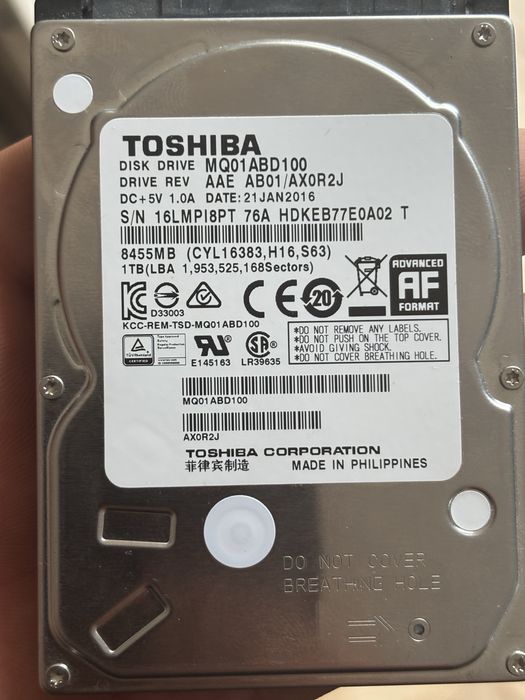 HDD Laptop Toshiba - 1 TB