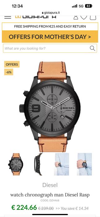 Часовник DIESEL DZ4468 ЧИСТО НОВ!! Оригинал!!!