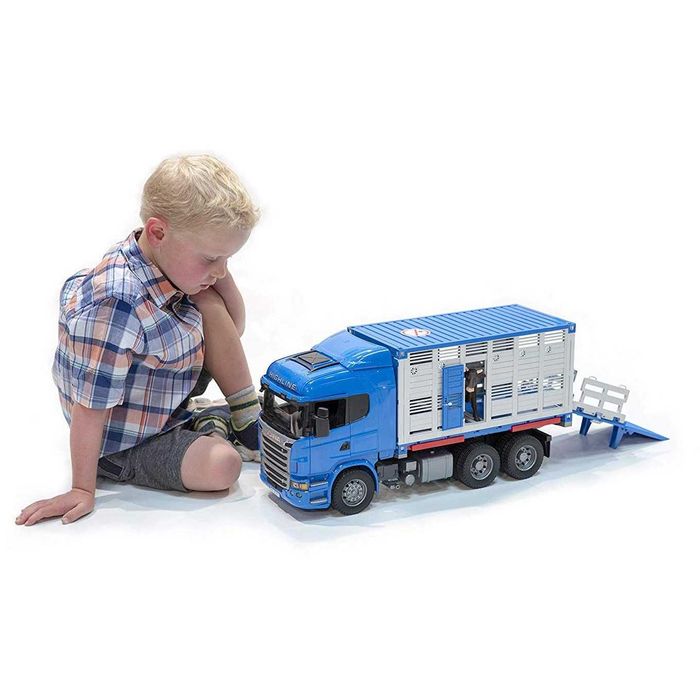 Camion mare Scania, Bruder 52cm, superb