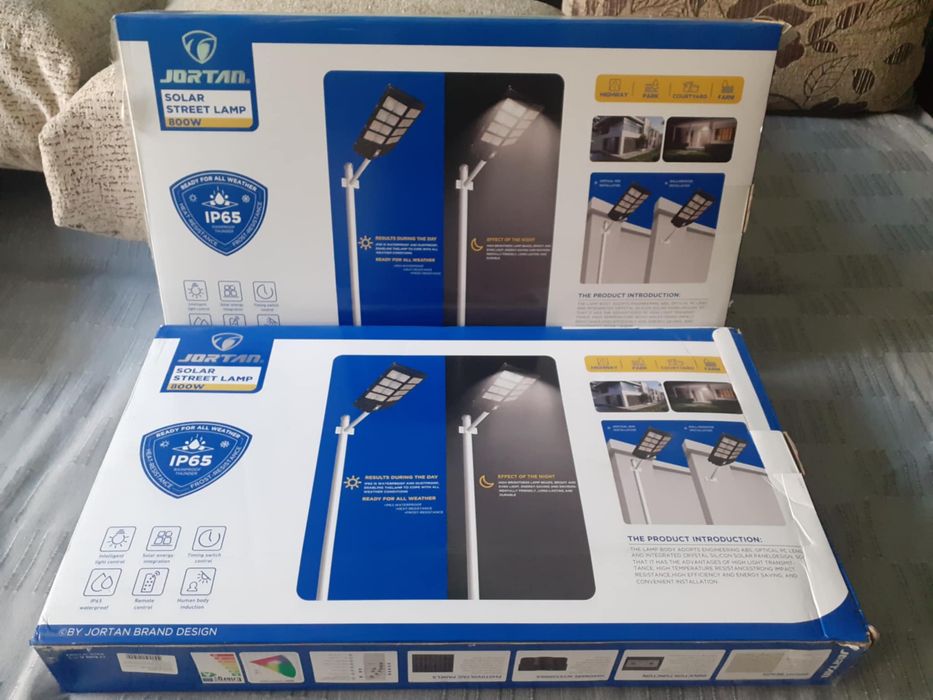 2x Lampa solara Jortan de 800W