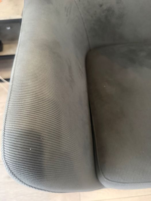 Употребявани диван и кресло EGEDAL от Jysk. Сиво кадифе