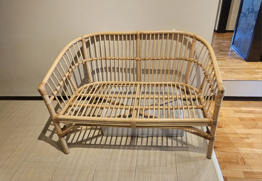 Ратанов двуместен диван Jysk