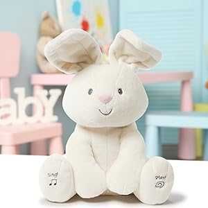 Интерактивно плюшено Зайче, музикално Peek A Boo с Мърдащи уши