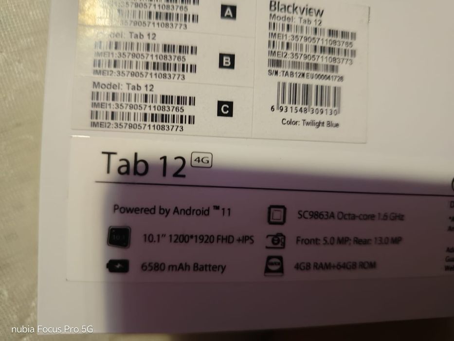 Планшет 4G 10.1 диагональ