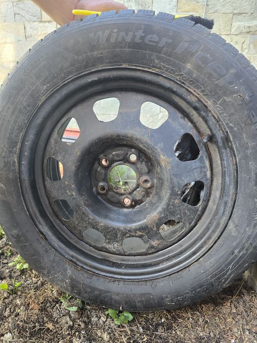 Желязна джанта 16" 5x108 + зимна гума Continental 215/60 R16