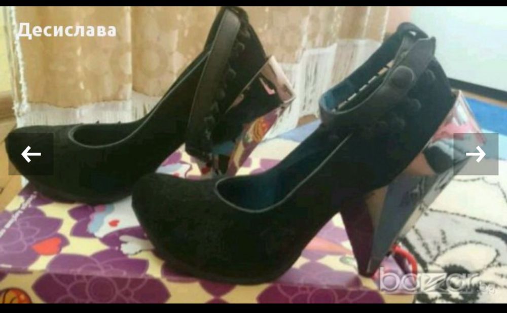 Обувки с диамантен ток Irregular choice