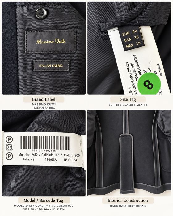 Мужское пальто Massimo Dutti, р. 48
