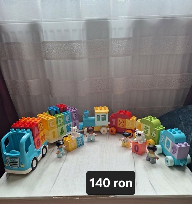 Lego duplo literele de camion și trenulețul cu numere