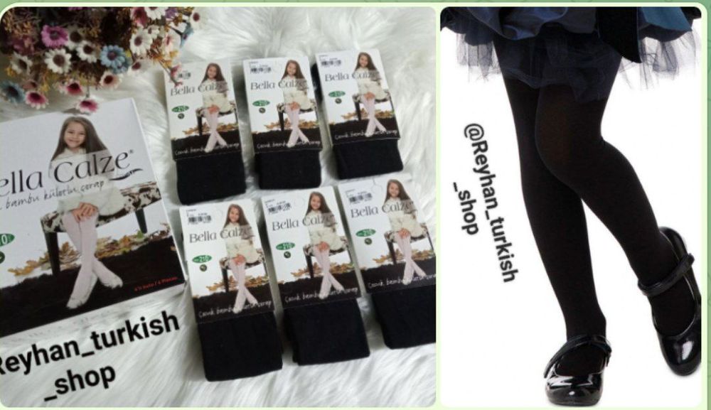 Kolgotki dlya devochek gladkiy 100% hlopok bambuk