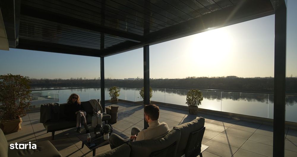 Penthouse pe malul lacului cu terasa de 100mp - Lebada Lake Residence