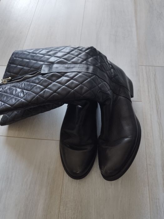 Cizme dama până sub genunchi din piele