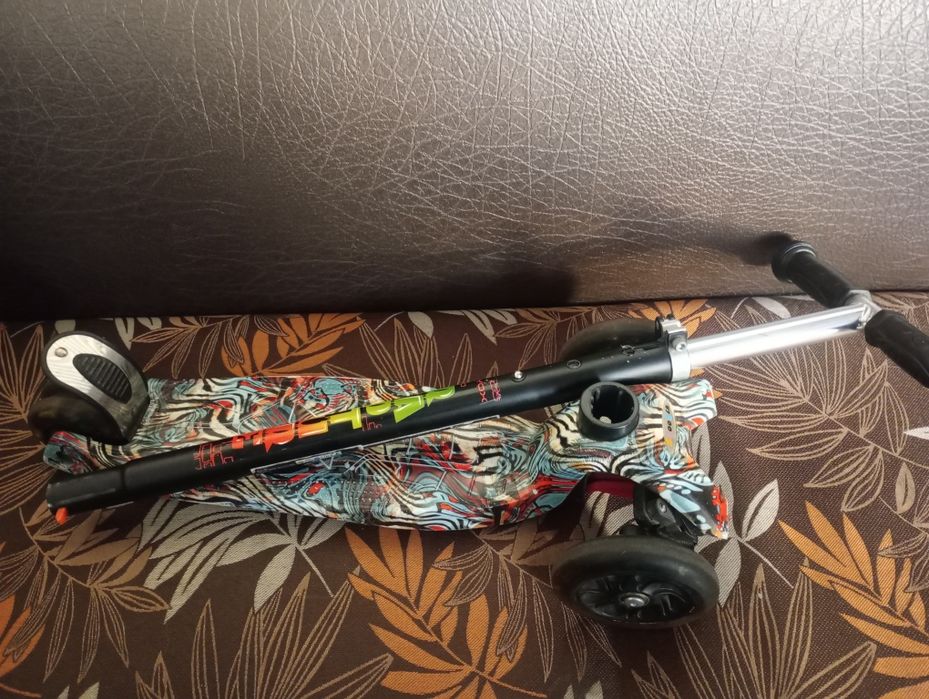 Ролери  MONI бяло с розово и тротинетка