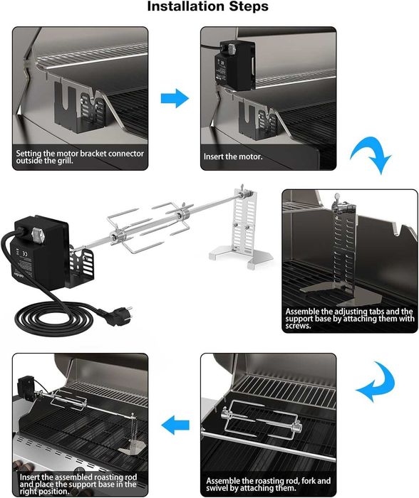 Електрически грил onlyfire Universal Barbecue Skewers,Гаранция