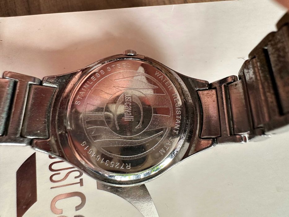Ceas Just Cavalli dama, argintiu full box