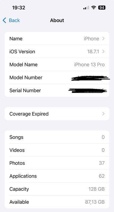 Iphone 13 pro 128 gb