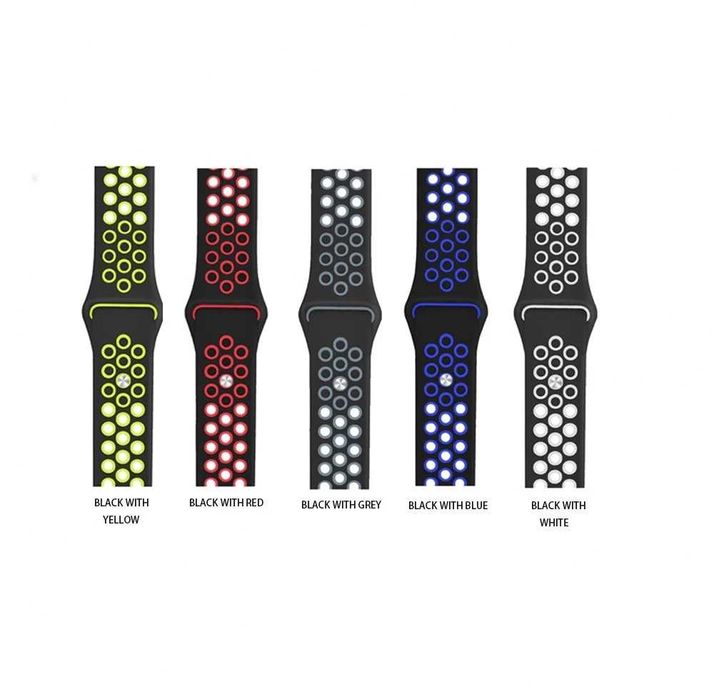 Curea sport de silicon perforata Apple Watch 10 9 8 7 6 5 42/44/45 mm