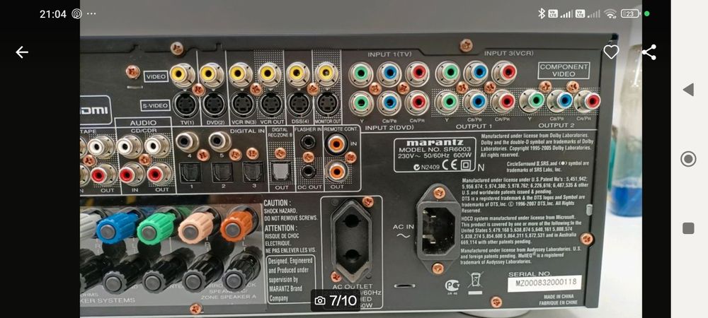 Marantz SR6003 7.1 x120w HDMI , USB ...