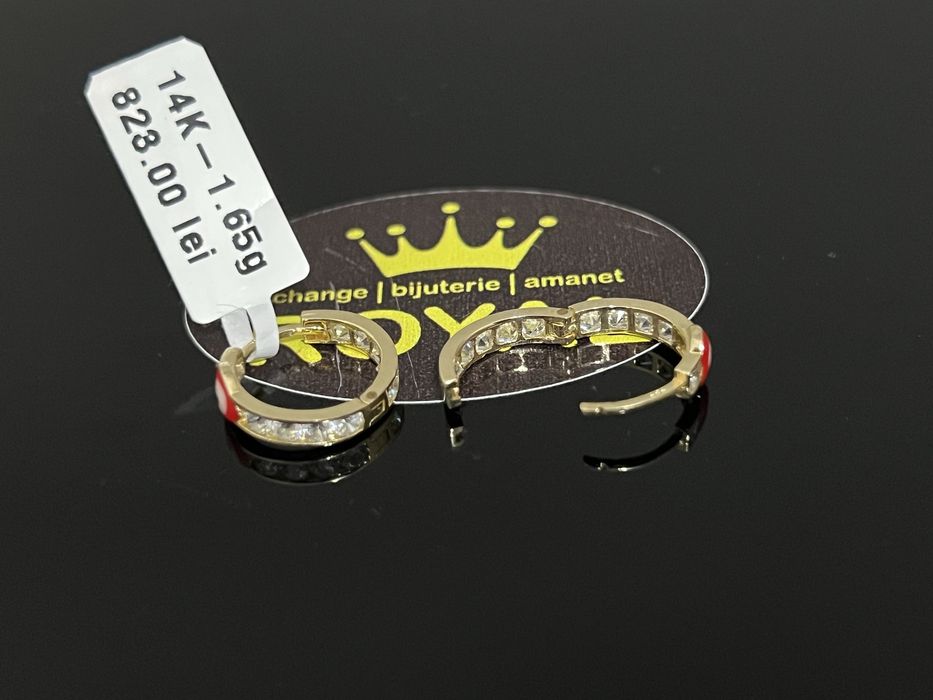 Bijuteria Royal CB : Cercei copil aur 14k 1,65gr