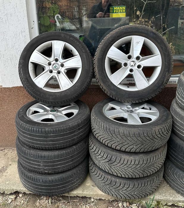 Jante cu cauciucuri 205.55.16  SKODA OCTAVIA
