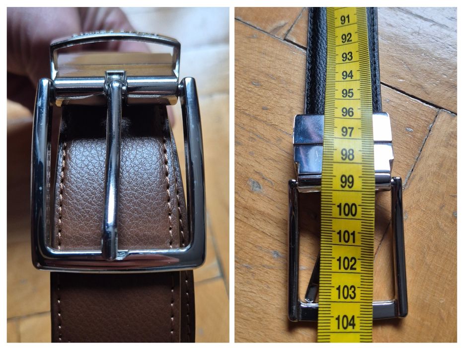 Curea reversibilă Gianni Feraud, Piele Naturală, Bărbați - 95 cm