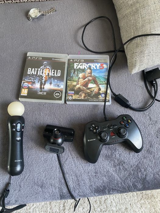 Комплект для пс 3 и три игры