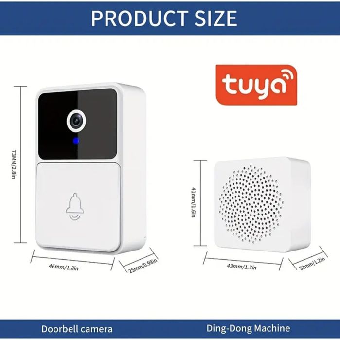 Wi-fi умный дверной звонок с камерой